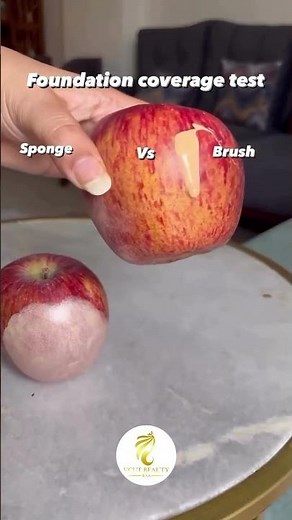 Sponge vs Brush: Foundation Coverage Test | Full Coverage Challenge: Makeup Sponge vs Brush #shorts