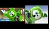 Mix of 2 videos from youtube : gummy bear original   gummy bear roblox!