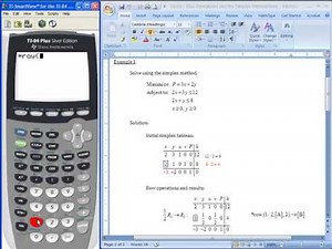 C6 03 Row Operations and Simplex Method