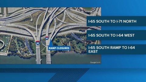 I-65 south ramps closed this weekend for safety upgrades in Louisville