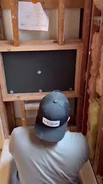 Hydroblok waterproof shower system install on a tub surround #diy #tiled #tile #tiling #construction