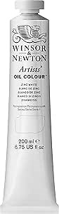 Winsor & Newton Artists' Oil Color, 200ml (6.75 oz) Tube, Zinc White