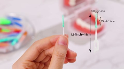 Patelai 350 Pieces Interdental Brush Tooth Floss Tooth Cleaning Tool Toothpick Dental Flossing Head Oral Flosser Soft Picks Refill Dental Flosser Toothpick Cleaners