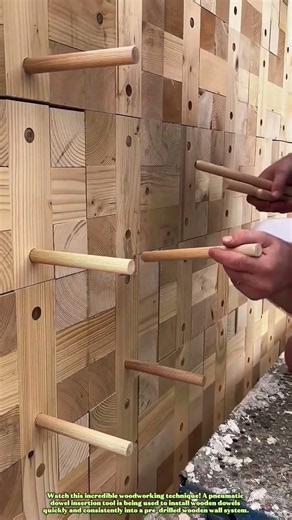 This Pneumatic Dowel Tool Makes Wood Assembly Look Easy! #PneumaticTools #Woodworking #DowelJoinery