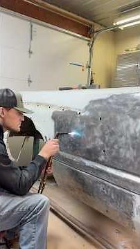 How I remove oil canning #build #bodywork #restoration #truck #cummins #dodge #oilcanning #metal