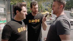 Billy Eichner, Paul Rudd, & 'Wild Lesbians' Hit the Street for 'Bros'