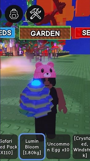 Growing the Lumin Bloom in Grow A Garden!