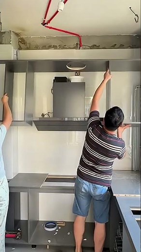 Kitchen cover installation #shorts #home #diy