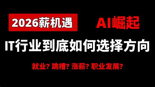 马士兵老师给2026年迷茫程序员的IT职业规划之路！不同阶段程序员别再错过IT行业的AI“薪”风口，已经很明显了！