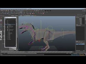 Implementing Master Control - Animating a Dinosaur in Maya Step 11 of 15