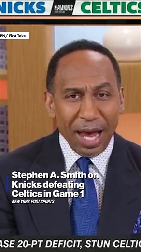 Stephen A. was hyped up after the Knicks' Game 1 win 😂🗽 | New York Post Sports