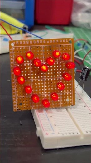 Soldering my first LED project (it actually worked) #maker #electronics