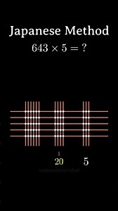Japanese Multiplication Method Explained | Easy Line Trick Fast Calculation Math 2026 Viral #fyp