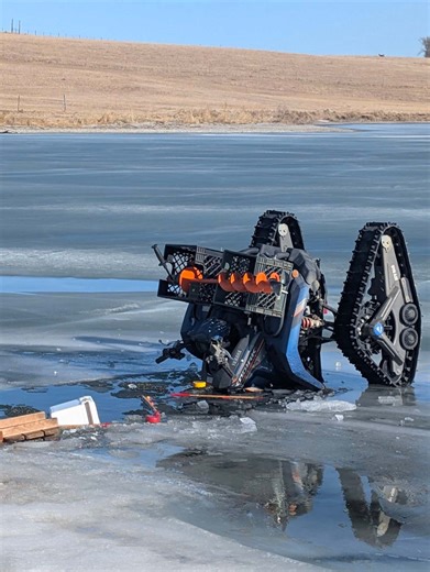 ATV falls through ice in Brookings County