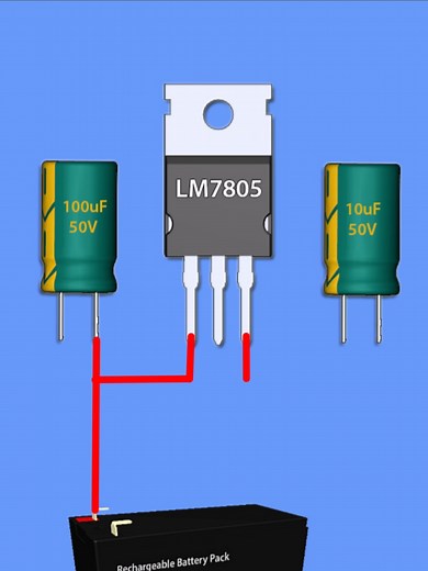 Convert 12V to 5V DC Using 7805 IC for Projects