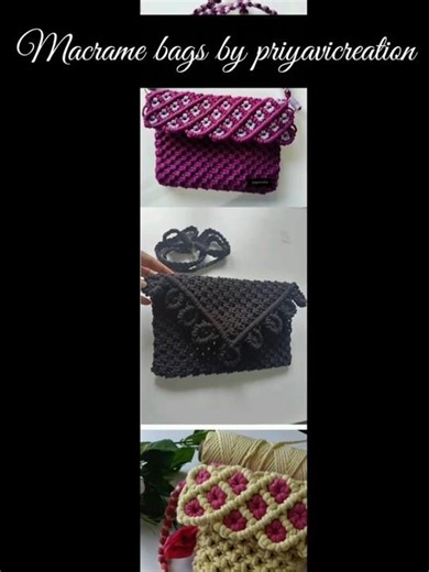 macrame bags... which one is your favourite?? comment me#macramebag #baglover #lovebags#macrame