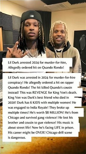 Lil Durk Arrested for Murder-for-Hire CONSPIRACY