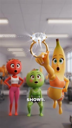 AI Fruit Love Story: Banana & Strawberry Meme
