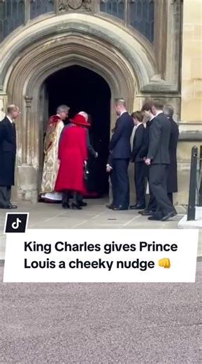 King Charles blew kisses to Princess Kate as she gave him a curtsy, while Prince Louis got a little nudge - isn’t their close bond so endearing to see? 🥹 #kingcharles #princelouis #royalfamily #katemiddleton #princewilliam