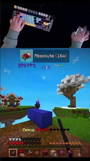 The BEST Bedwars Texture Pack = Absolute 16x 🛏️⚔️ #minecraft #shorts #bedwars #pvp #phonk #trending