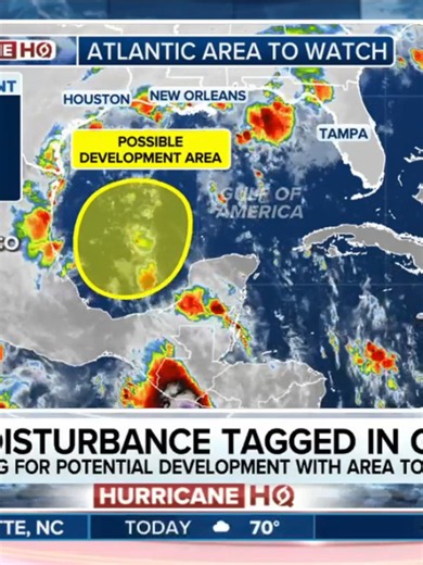 TROPICAL TROUBLE 🌀: The Atlantic hurricane season is showing signs of life as October gets underway, with tropical trouble brewing closer to home in the Gulf of America. The FOX Forecast Center said a new area to watch was designated Saturday, where a broad area of low pressure could develop. Stay with FOX Weather for the latest. #hurricane #tropical #gulf #FoxWeather