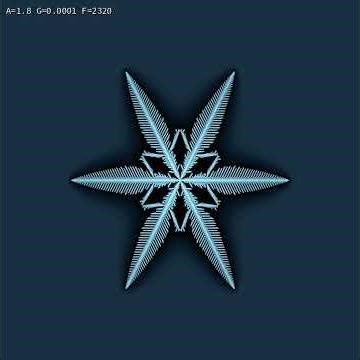 Mass Snowflake — α=1.80, γ=0.0001 (T≈-17°C)