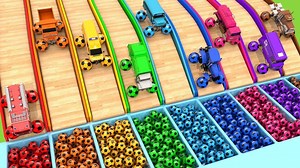 1.2M views · 16K reactions | Learn Color with Street Vehicles Toys and Assembly Surprise Soccer Ball Nursery Rhymes & Kids Songs | Surprise Kids TV | Facebook