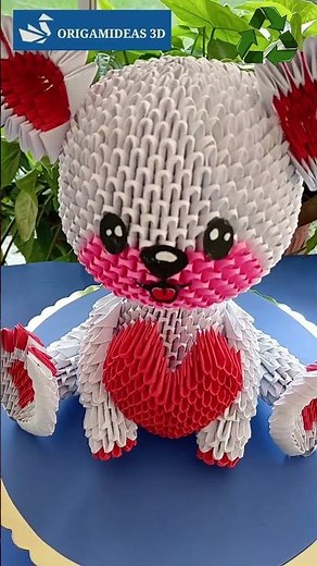 Cómo hacer ositos en Origami 3D #origamideas3d #origami3d