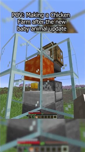 minecraft chicken farm gone wrong #minecraft #shorts