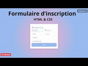 Créer un formulaire d’inscription moderne | HTML & CSS (Register Form)