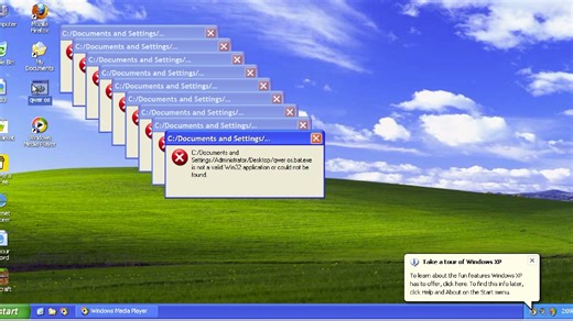 windows welcome error