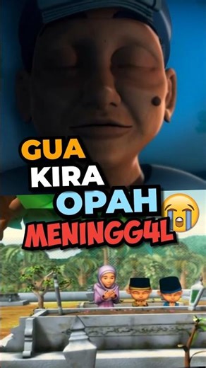 Opah's Death Scene in the Upin Ipin Majapahit Cartoon 😭