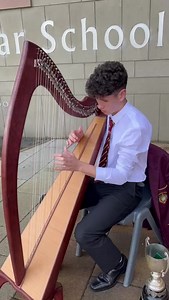 It’s not every morning we get to enjoy a performance from an All-Ireland Champion! Massive congratulations to Year 12 Music student Cian, who brought in his winning medal and cup and gave us some wonderful performances to celebrate his success in the 12-15 age category for solo harp at this year’s All Ireland’s Fleadh. We are SO proud of you Cian 👏 👏👏. | St Patrick's Grammar Downpatrick
