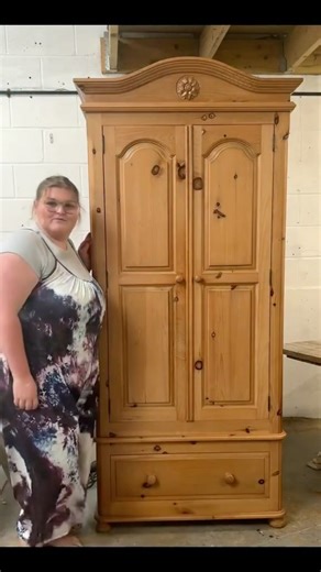 Frenchic Paint ❤️ on Instagram: "Rethink your furniture! 💚 Watch Frenchic Fan Lottie (@vintage_living_home) work her magic on a classic pine wardrobe with 'Steaming Green' - a deep, smoky green with soft aqua tints. Calm, versatile, and perfect all year round, it turns any piece into a serene, rustic statement. ✨ Pine = the perfect base. Paint = the magic. Also available in Chalk Wall Paint and Trim Paint from the Samaritans Collection, this shade is perfect for giving walls and woodwork a time