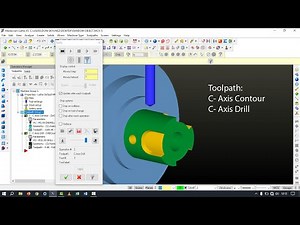 MasterCam X5 || C-Axis Contour and Drill From Solid Model (.STP) 2