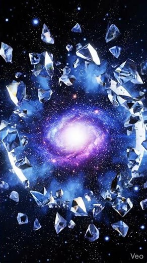 Cosmic Crystal Explosion 💎✨ | Galaxy Energy Burst in Space
