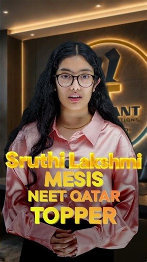 Meet Qatar's Ultimate Double Topper Sruthi Lakshmi Dominates NEET UG 2026 & CBSE XII Results!