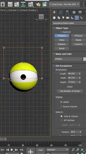 How to Model & Animate Eyes in 3ds max #shorts #tutorial #3dart #cartooneyes #charactermodeling