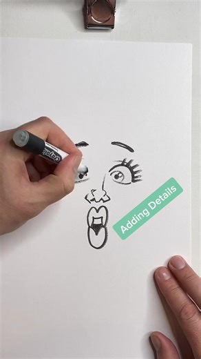 Caricature Drawing Tutorial: Face Drawing Process - 2x Speed