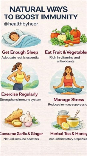 Natural Ways to Boost Immunity 🌿 #healthtips #healthylifestyle #immunehealth