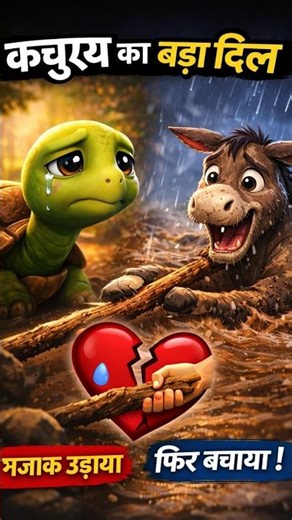 “The Donkey Mocked the Turtle… But the Turtle Saved His Life! 🐢🐴 | Emotional Story”