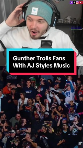 Gunther Trolls Wrestling Fans with AJ Styles' Music