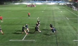 Attack vs Defence Continuous Drill 4V2 Rugby