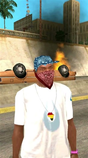 🚗🔥 CJ Free Style Car Stunt & Explosive Car Blast 💥🚀 #gta san Andreas #gta #gta sa #viral #shorts