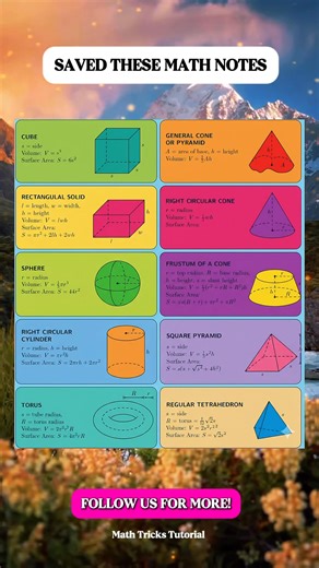 SAVE THESE IMPORTANT Math Notes | Math Tricks Tutorial