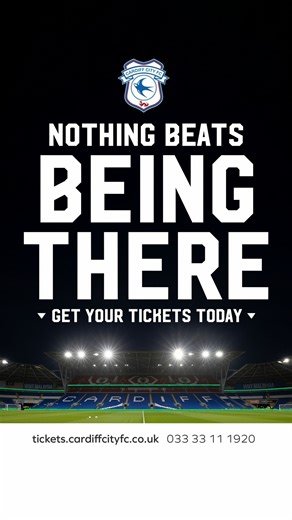 You can watch it elsewhere, but you can only feel it here. Nothing beats being at Cardiff City Stadium! 🏟️ Join us for our next home fixture! 💙 🎟️ tickets.cardiffcityfc.co.uk 📞 0333 311 1920 📧 tickets@cardiffcityfc.co.uk #CityAsOne | Cardiff City Football Club