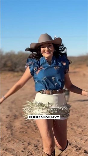 Ivory Stitched Tier Fringe Skirt