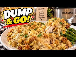 Crockpot Chicken and Stuffing | Easy Dump & Go Dinner