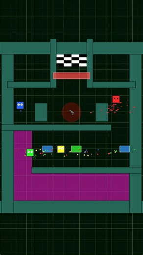 LOCK IN YOUR COLOR 🟥🟦🟩🟨 #shorts #satisfying #oddlysatisfying #asmr #marblerace #algodoo #chaos