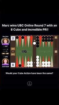 Result of UBC Online Round 7, Marc vs Justin. Last game, last match, 8 Cube and awesome PR Marc🤩